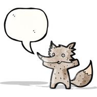 cartoon little wolf N28