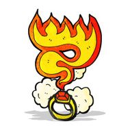 flaming ring cartoon