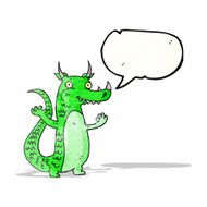 cartoon green dragon
