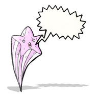 shooting star cartoon character