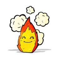 happy cartoon flame