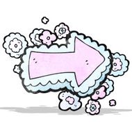 decorative arrow cartoon N7