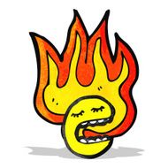 flaming emoticon face cartoon N5