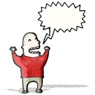 shouting man cartoon N9