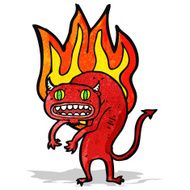 firery demon cartoon