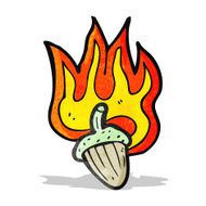 burning acorn symbol