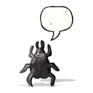 cartoon beetle with speech bubble