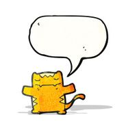 funny cartoon cat with speech bubble N20