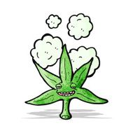 marijuana leaf cartoon character