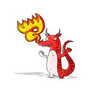 Fire Breathing Cartoon Little Dragon N2