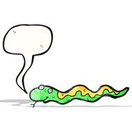 friendly hissing snake cartoon