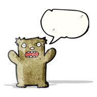 funny cartoon bear with speech bubble N61