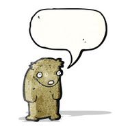 funny cartoon bear with speech bubble N62