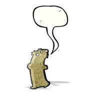 funny cartoon bear with speech bubble N63