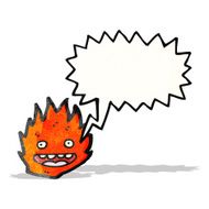 cartoon happy little fire
