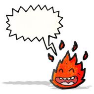 cartoon happy little fire N2