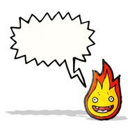 cartoon little flame N6