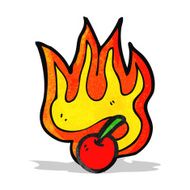 flaming cherry cartoon N2