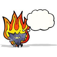 flaming bat cartoon