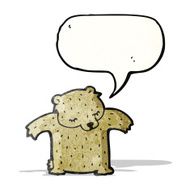 cartoon bear with speech bubble N28