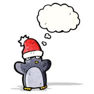 cartoon funny christmas penguin