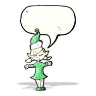 christmas elf girl cartoon