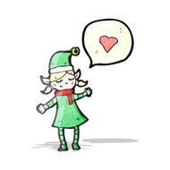 christmas elf girl cartoon N2