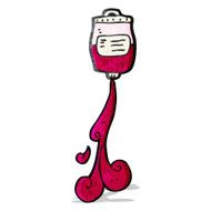 medical blood bag cartoon N4