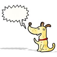cartoon little dog with speech bubble N22