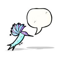 Cartoon Hummingbird N16