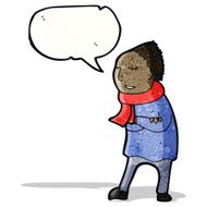 person in winter clothes cartoon