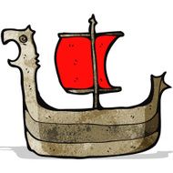 viking ship cartoon