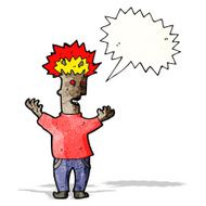 cartoon man with exploding head N9