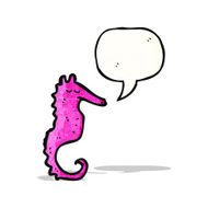 cartoon pink sea horse N4