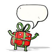 happy present cartoon