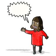 cartoon shouting woman