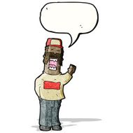 cartoon arrogant mustache man