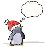 Cartoon Penguin With Thought Bubble N23