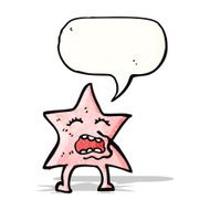 cartoon pink star character