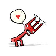 cartoon devil fork monster N2