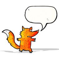 cartoon fox with speech bubble N19