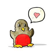 funny christmas robin cartoon N11
