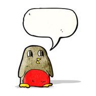 funny christmas robin cartoon N12