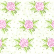 Pink Roses Seamless Pattern