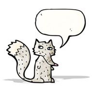 cartoon little wolf N32