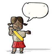 cartoon helpful girl guide