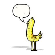 cartoon bird with speech bubble N320