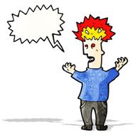 man with exploding head