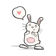 cartoon rabbit with love heart N4