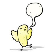 cartoon bird with speech bubble N321